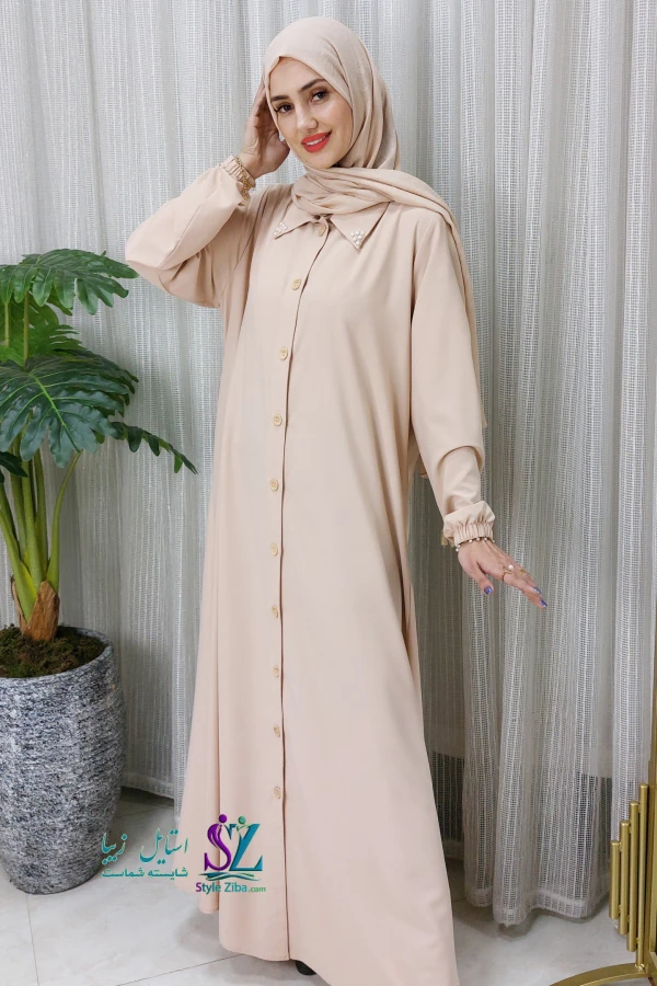 عبا زنانه آروشا (کرم)