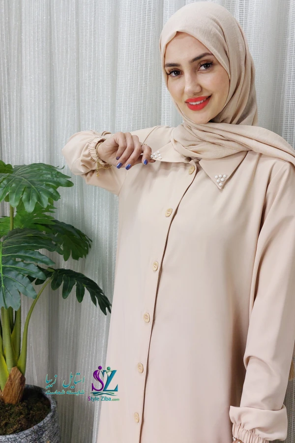 عبا زنانه آروشا (کرم)