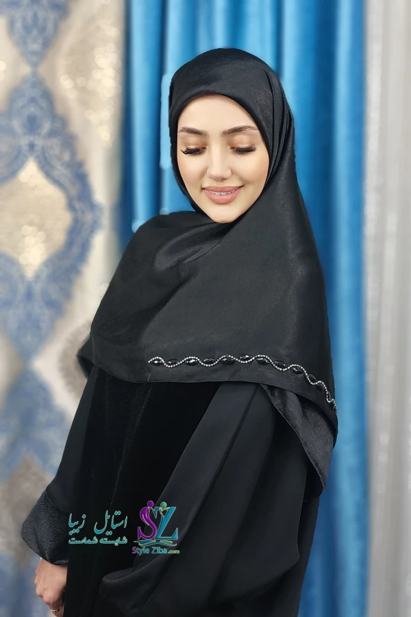 روسری کار شده با دست مهنا