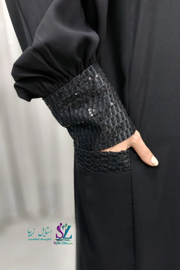 مانتو عبایی جیب دار غنچه
