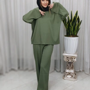 ست بلوز و شلوار زنانه  فیتیله ای سدری