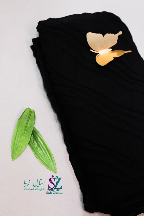 روسری مشکی نخی شادی