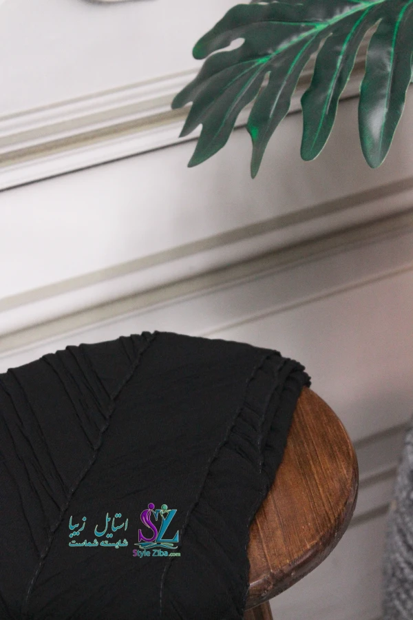 روسری مشکی نخی شادی