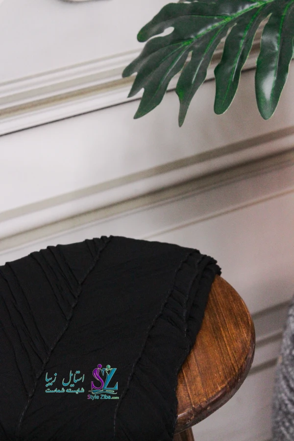 روسری مشکی نخی شادی