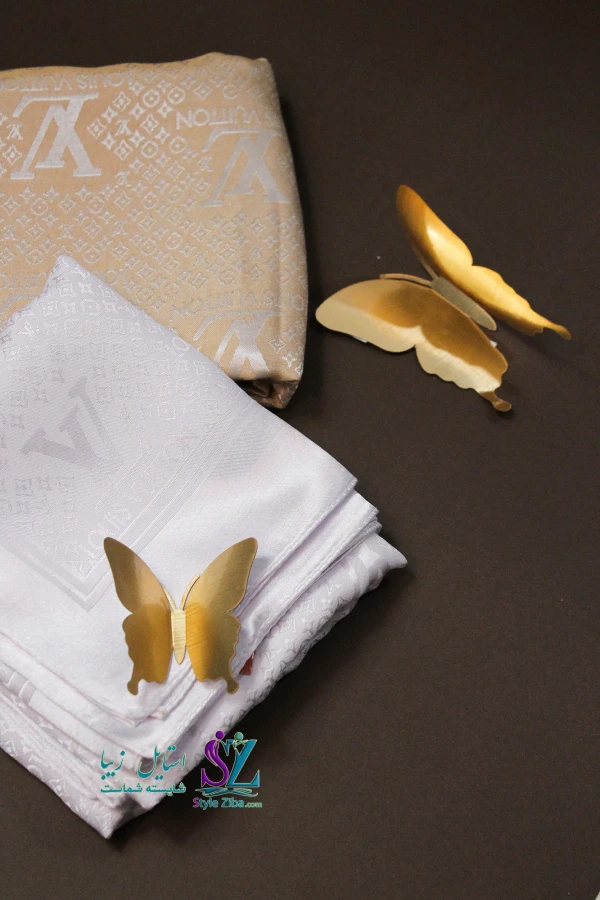 روسری ابریشم گونل (کاراملی)