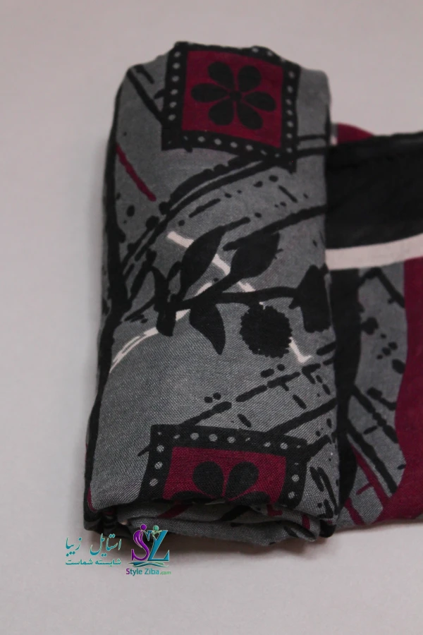 شال نخی طرح دار روشنک (کد 03)