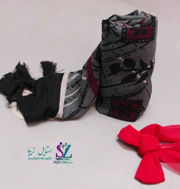 شال نخی طرح دار روشنک (کد 03)