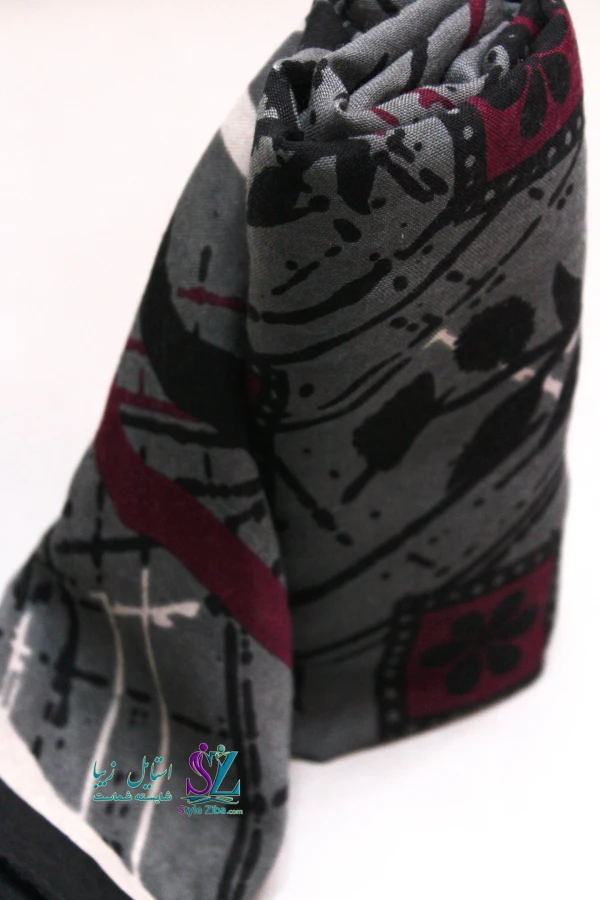 شال نخی طرح دار روشنک (کد 03)