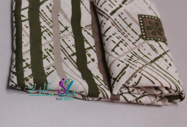 شال نخی طرح دار روشنک (کد 04)