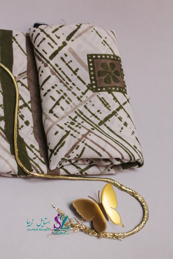 شال نخی طرح دار روشنک (کد 04)