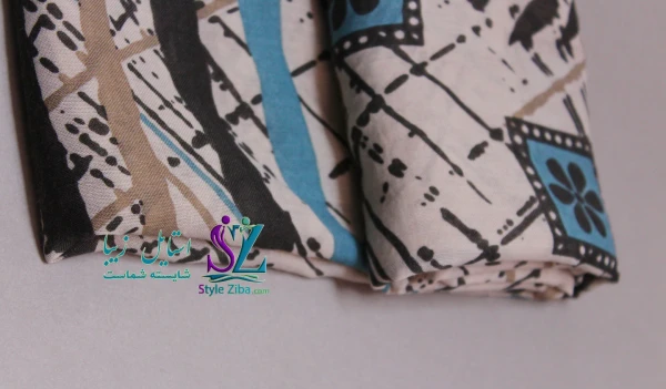 شال نخی طرح دار روشنک (کد 05)