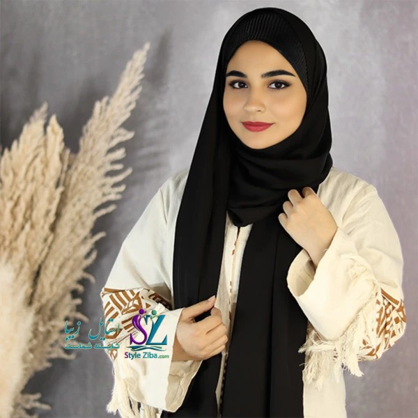 هدشال گرد لاله ژرژرت مشکی (طرح 1)