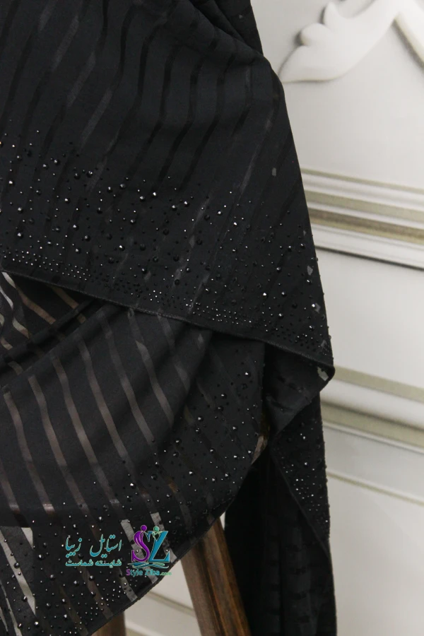 شال مجلسی مشکی پینار