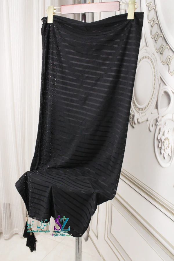 شال مجلسی مشکی پینار