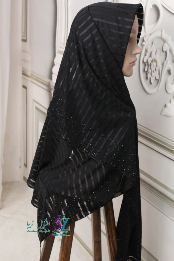 شال مجلسی مشکی پینار