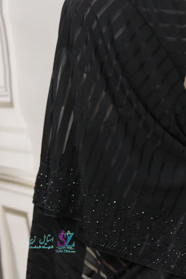 شال مجلسی مشکی پینار