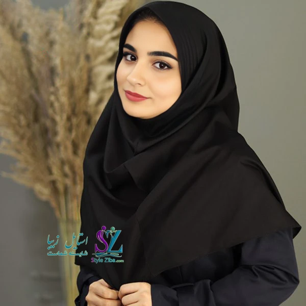 مقنعه اداری (ابر دوزی) قواره 100 نخی بروجرد