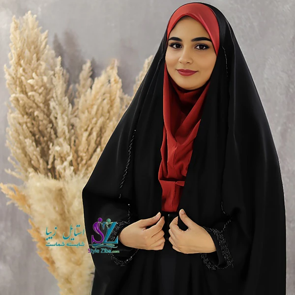 مقنعه ساده قواره 100 اجری کرپ ch