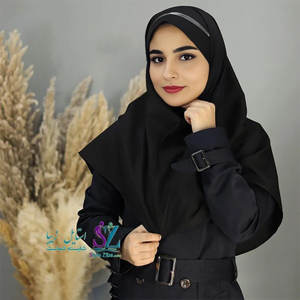 مقنعه تل دار نوک مدادی نخی بروجرد