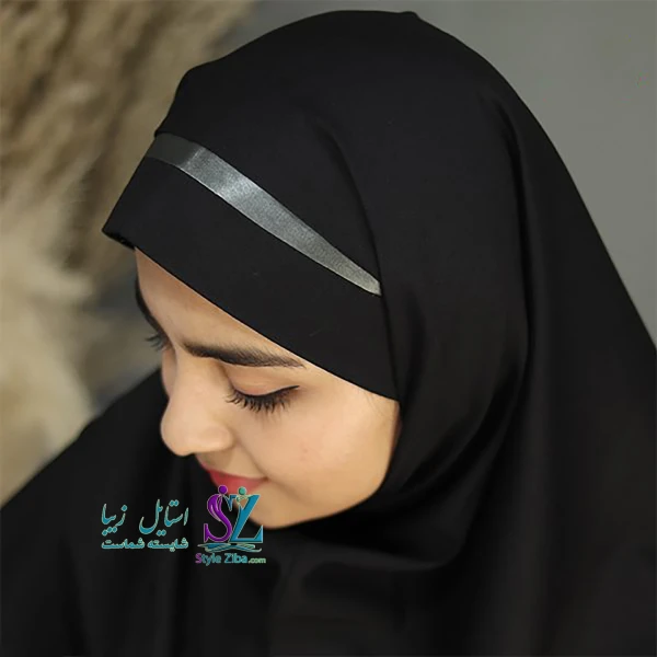 مقنعه تل دار نوک مدادی نخی بروجرد