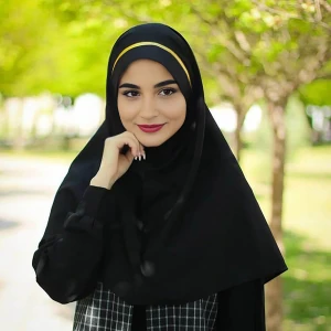 مقنعه تل دار طلایی نخی بروجرد