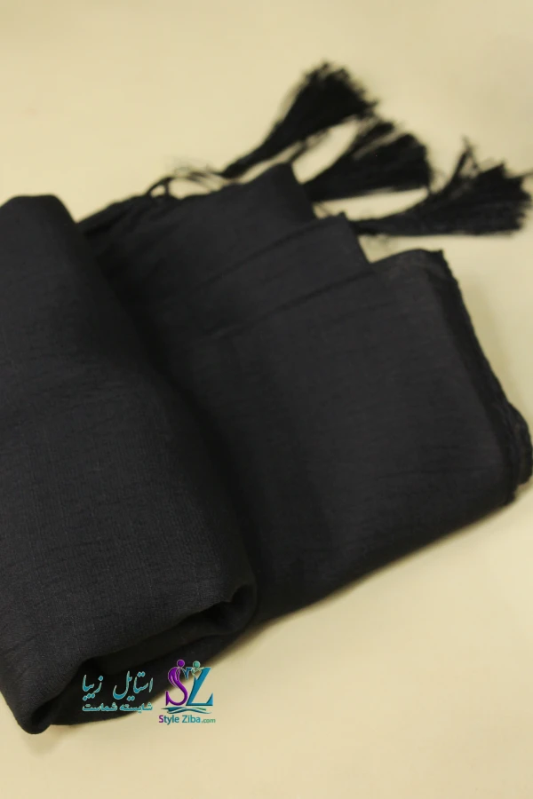 روسری مشکی نخی آلما