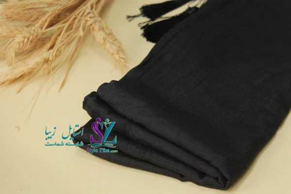 روسری مشکی نخی آلما