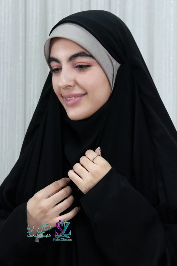  دوخت چادر صدفی لبنانی بدون کاپ و اوریب تک ستاره