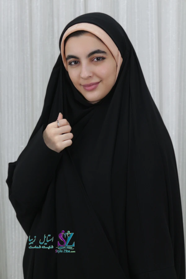 دوخت چادر خلیجی آستین کتی با کاپ اوریب دو ستاره