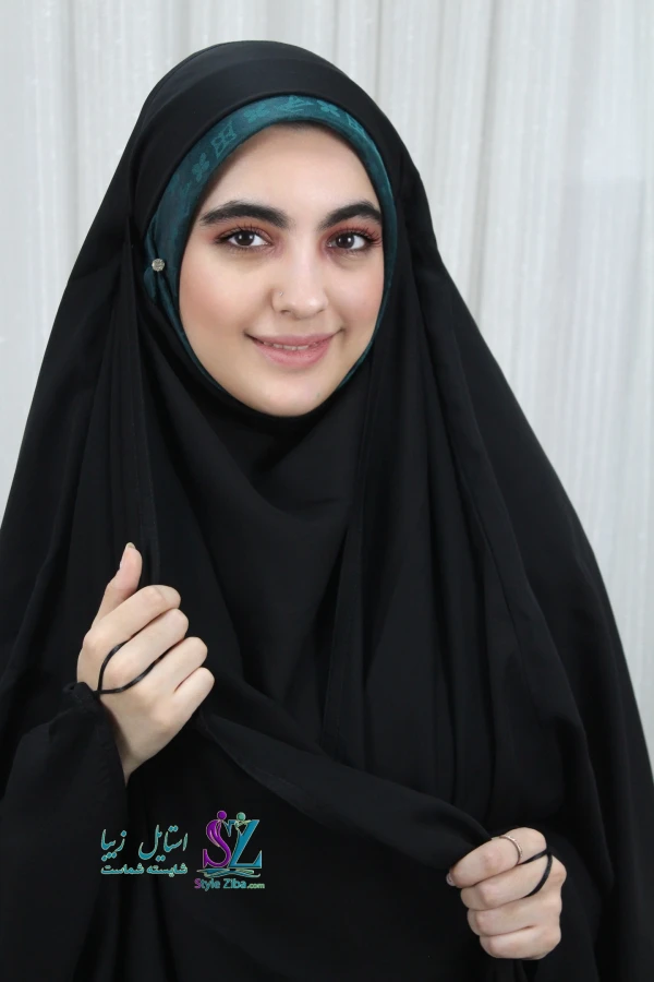 دوخت چادر خلیجی با کاپ ساده تک ستاره