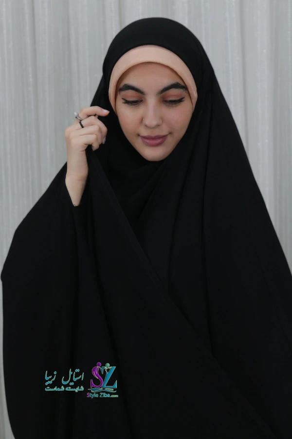 دوخت چادر خلیجی با کاپ ساده سه ستاره